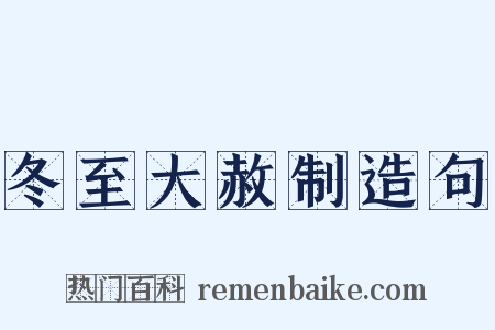 冬至大赦制造句是什么意思的图片